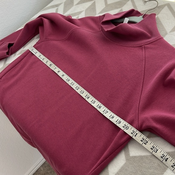 Athleta Cozy Karma Side Zip Funnel Neck Victorian Berry size Medium‎ - Picture 10 of 11